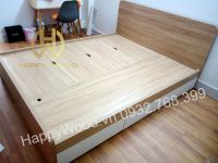 Giường ngủ gỗ MDF phong cách tối giản hiện đại